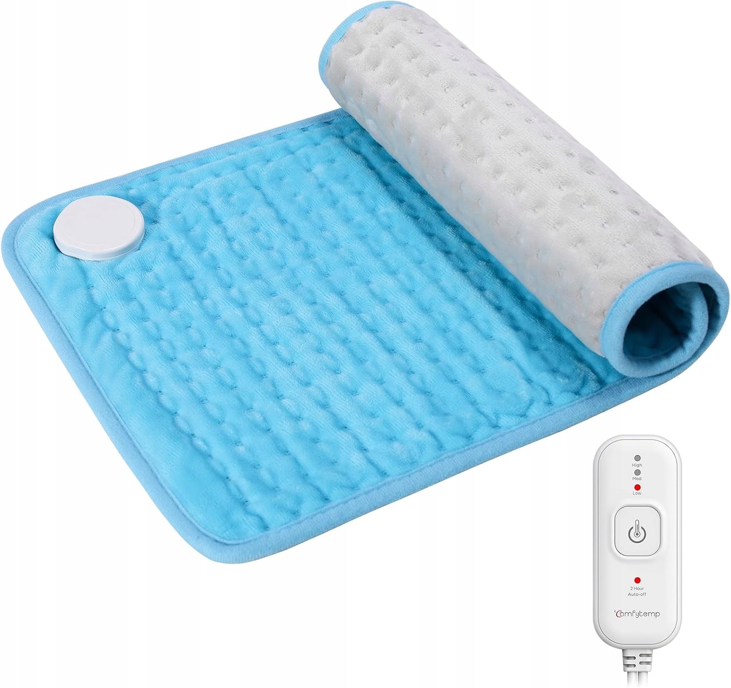 Poduszka Grzewcza Comfytemp Elektryczna 30x60cm Poziomy Plecy Kark 2hPranie