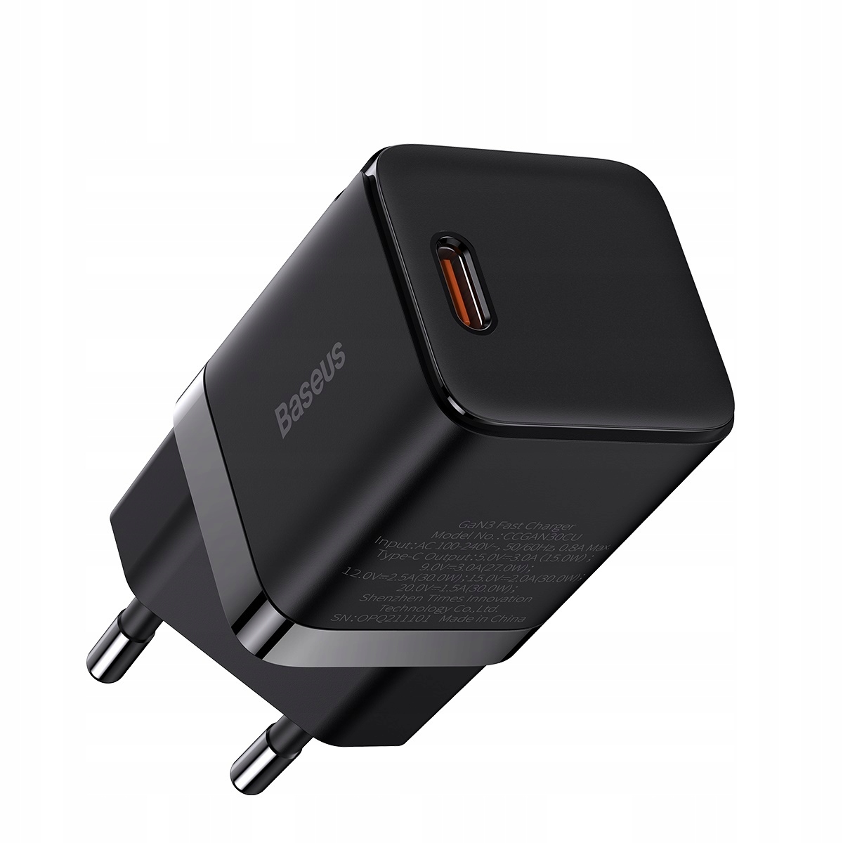 BASEUS UNIWERSALNA ŁADOWARKA SIECIOWA ZASILACZ DO TELEFONU USB-C 30W PD QC