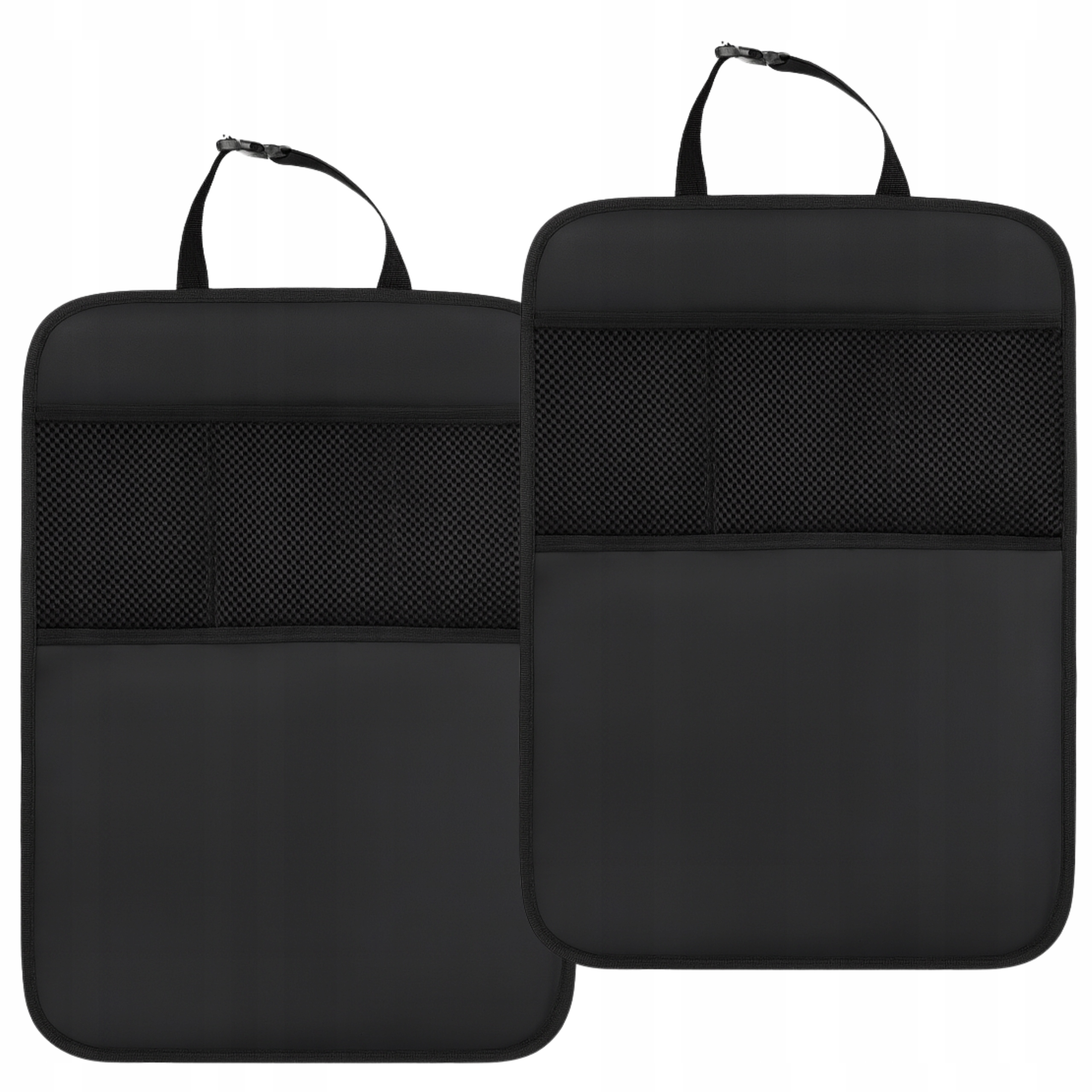 Ochronna Mata Na Tył Siedzenia Czarna z Kieszenią w Siatkę 2szt Do Auta