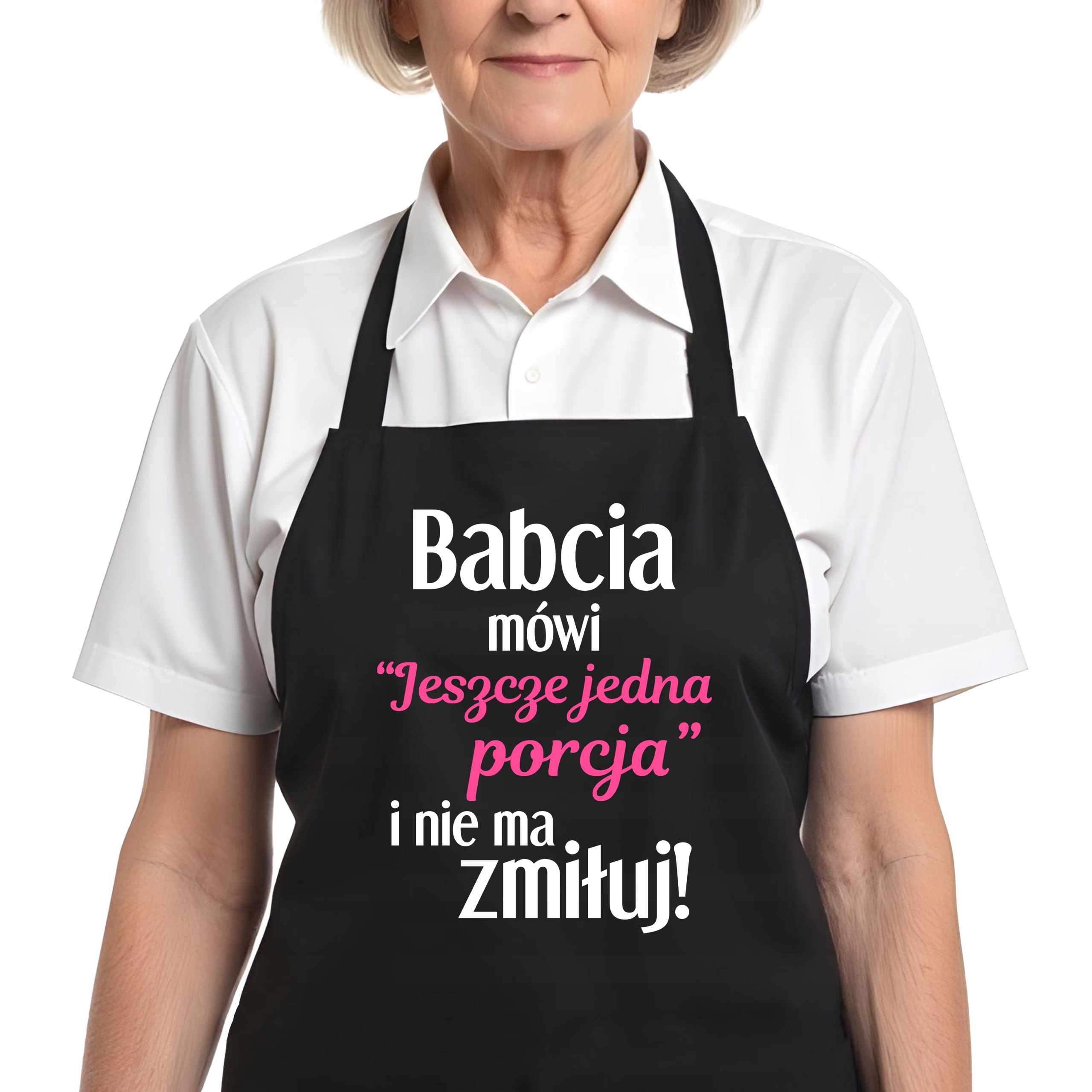Kuchyňská zástěra Černá Dárek k jmeninám |Svátek pro babičku Neexistuje