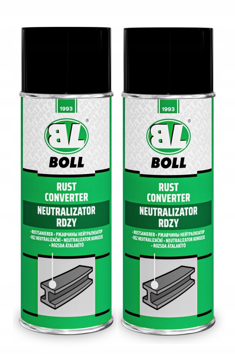 2x Boll Neutralizator rdzy 400ml Spray na bazie żywic epoksydowych