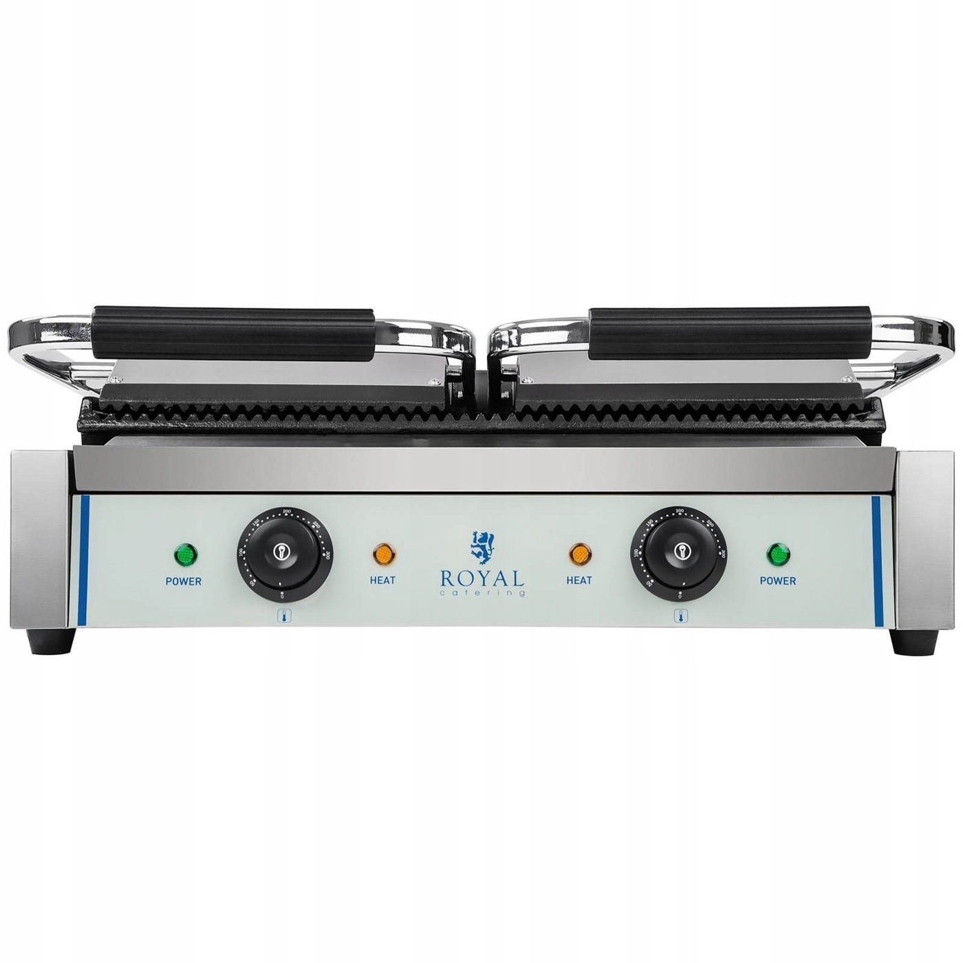 GRILL KONTAKTOWY - 2 X 1800 W - RYFLOWANY Model RCKG-3600-G