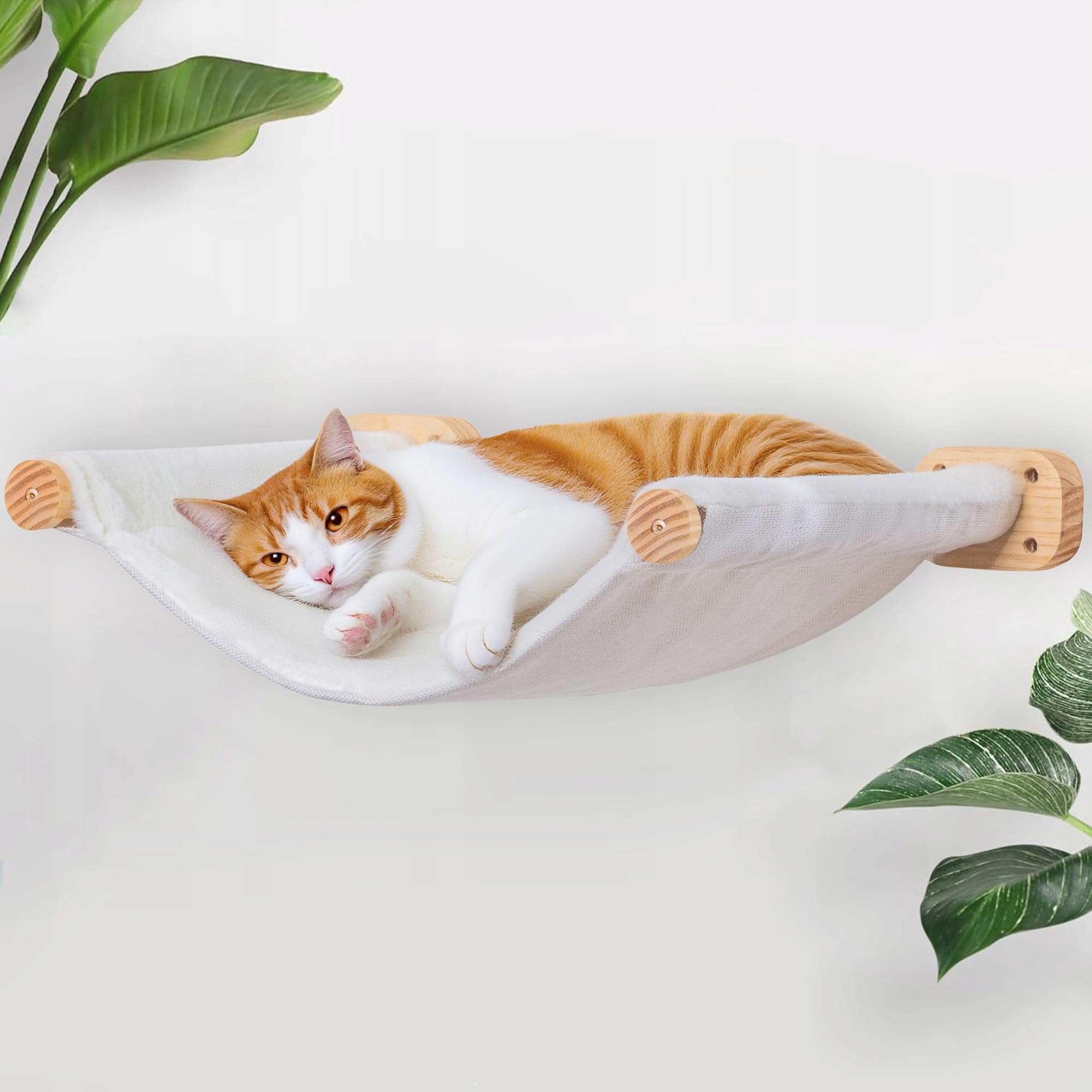 Leżanka Ścienna Dla Kota Duża Dwustronna Z Pluszem I Canvas 15kg PELUOMOZ