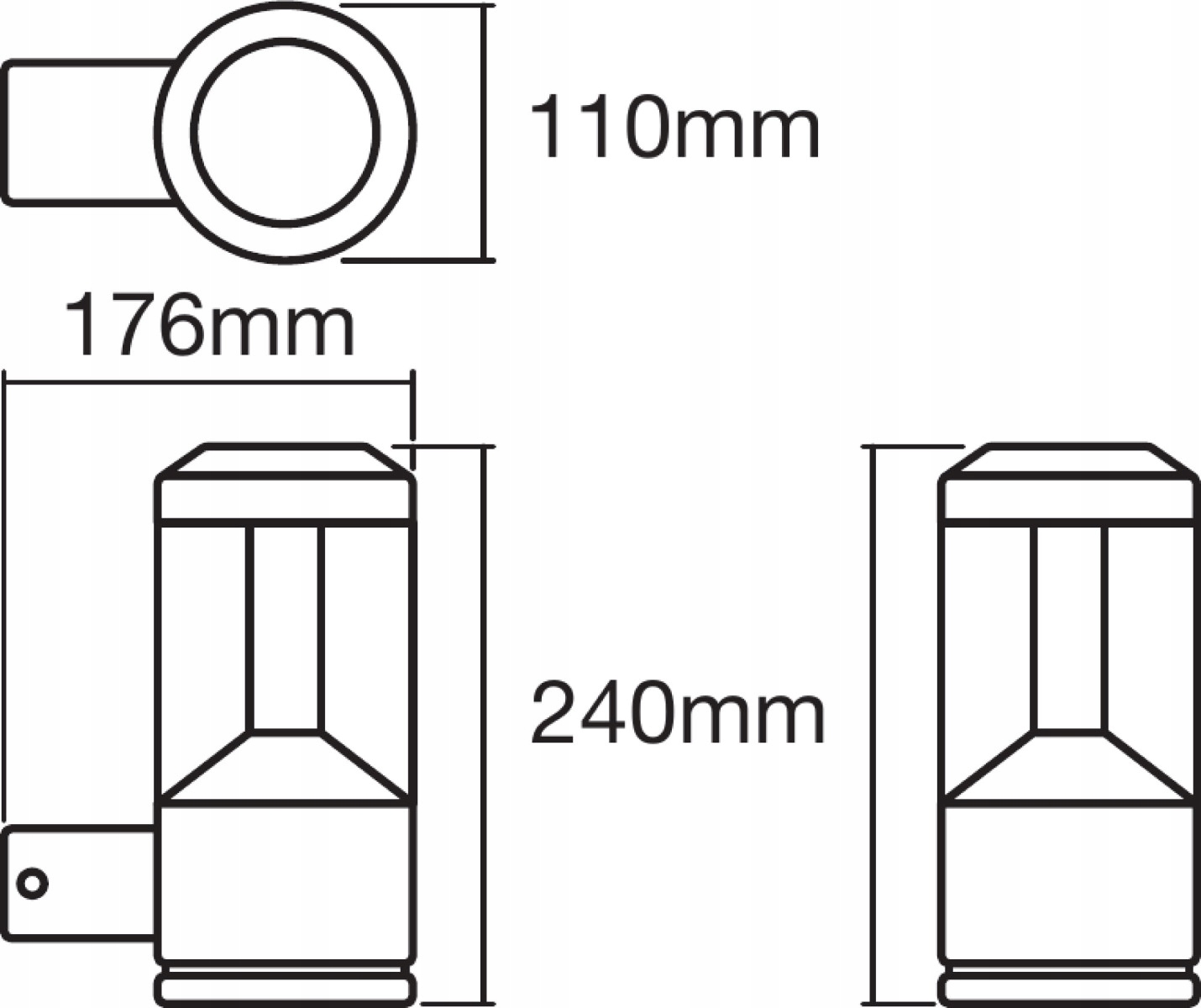 Kinkiet LAMPA ZEWNĘTRZNA LED 12W LATARNIA LEDVANCE Informacje dodatkowe jednostronny kierunek światła