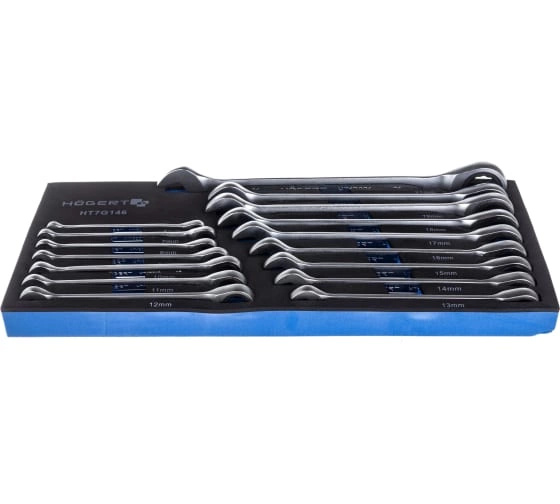 Zestaw Kluczy Płasko-Oczkowe Z Grzechotką Wkład EVA 16szt 6 - 21 mm Hoegert Kod producenta HT7G146