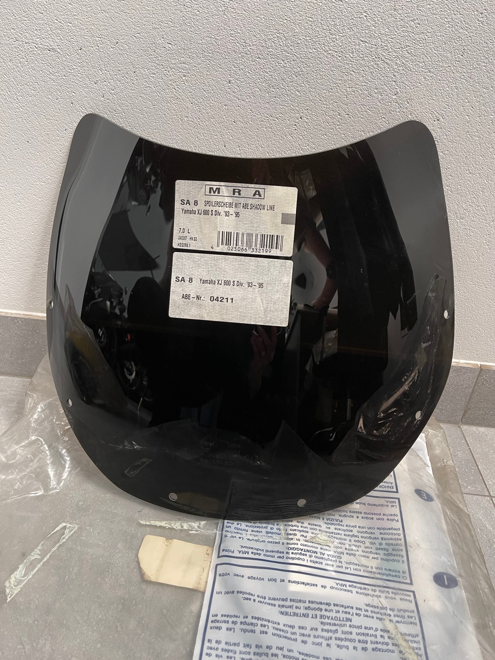 Sklo Kryt krytu Čierna krytka Yamaha Xj 600 1993 1995