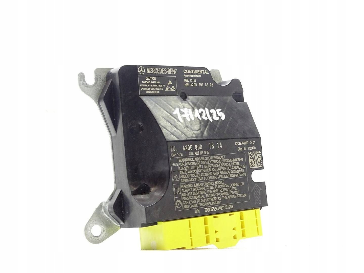 modulo Centralina SENSOR airbag airbag MERCEDES C W205 A2059001814