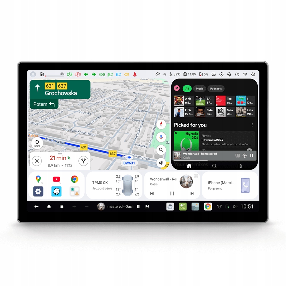 Radio Nawigacja Android Dudu DUDU7 6/64 11,5 2K Qled Android Auto CarPlay