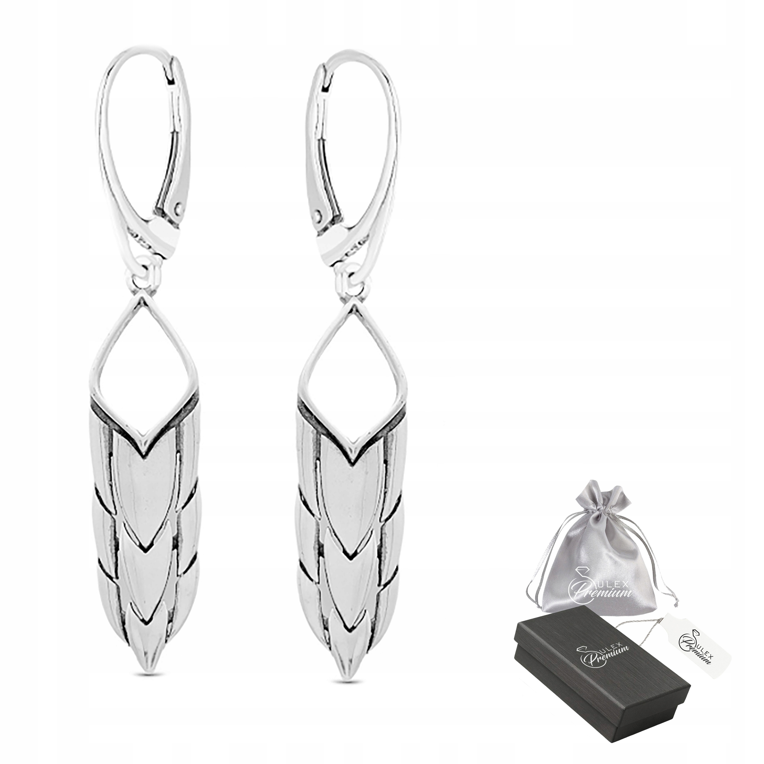 Stříbrné náušnice ryzost 925 Elegantní Závěsné Minimalistické pro ni