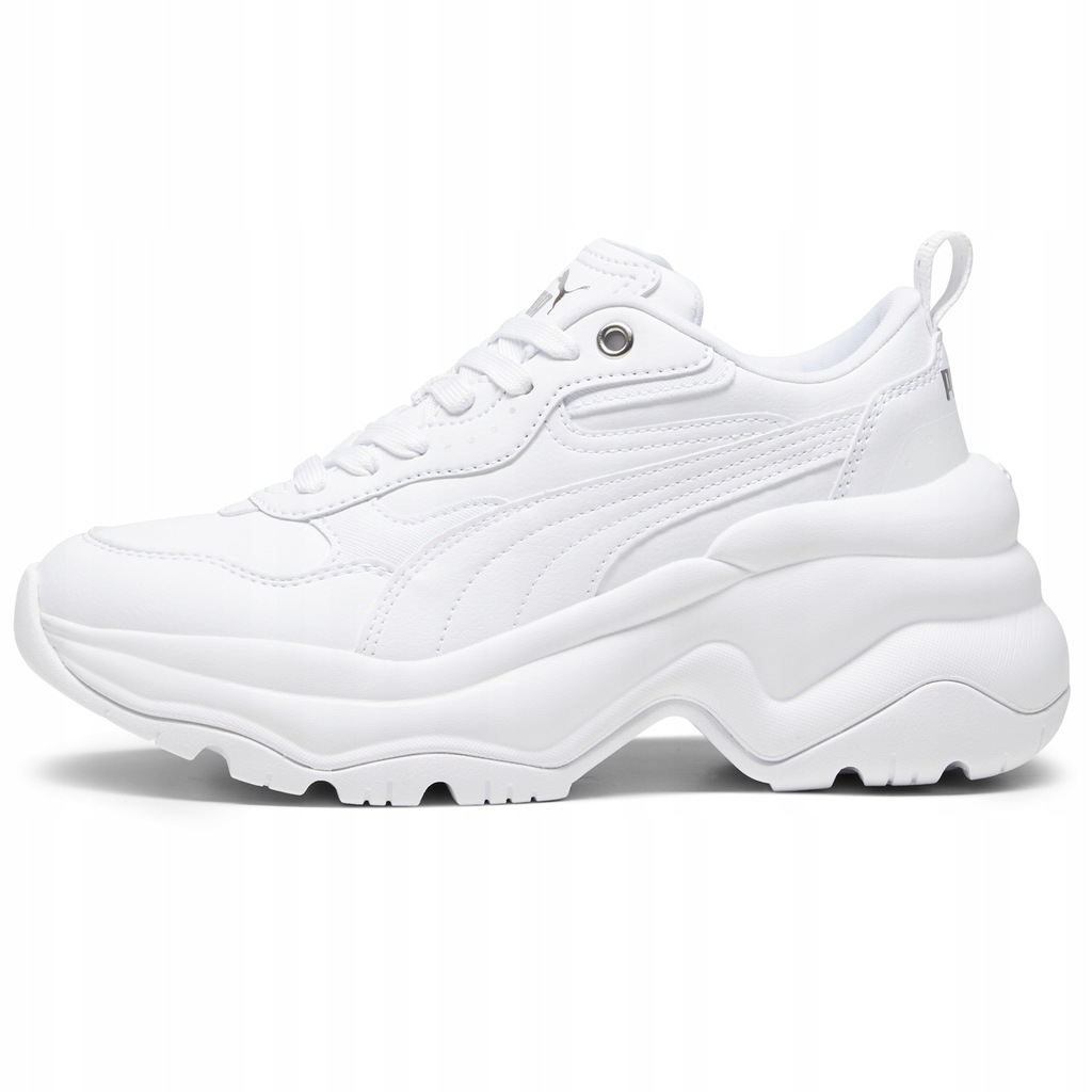 Dámské sportovní boty Puma Cilia Wedge 39391502 s tlustou podrážkou, bílé, velikost 37.5