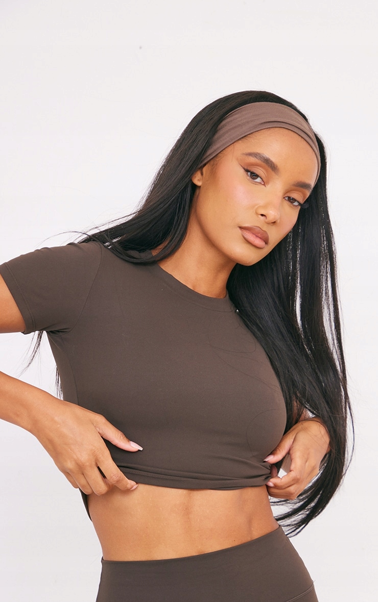 Prettylittlething Top Sportowy Brązowy 42 Egc