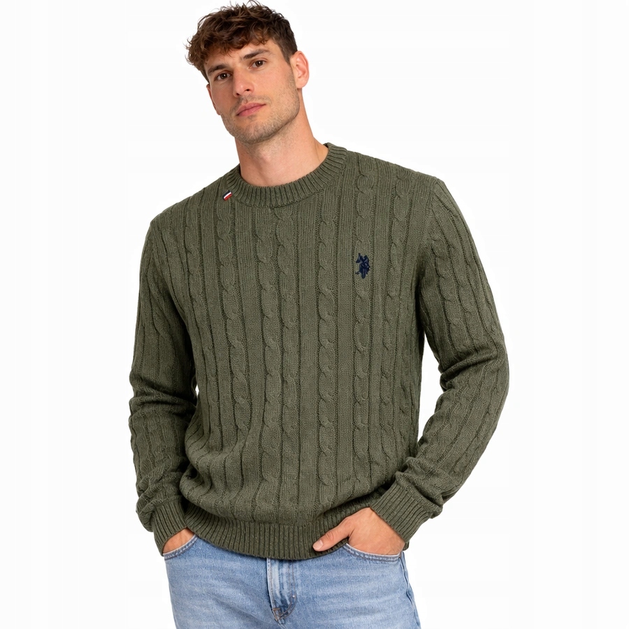 Pánský svetr U.s. Polo Assn. US42 173 005 000413 Khaki