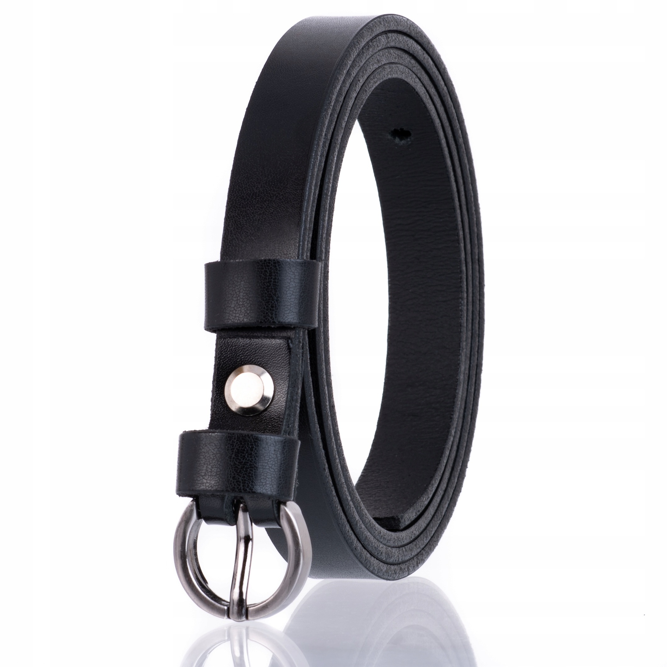 

Pasek Skórzany wąski 1,5 do sukienki | S obw. 90