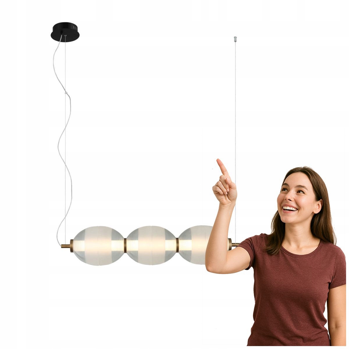 Závesná Led lampa 22W Rinot PND-45372-3-WH-CL Italux