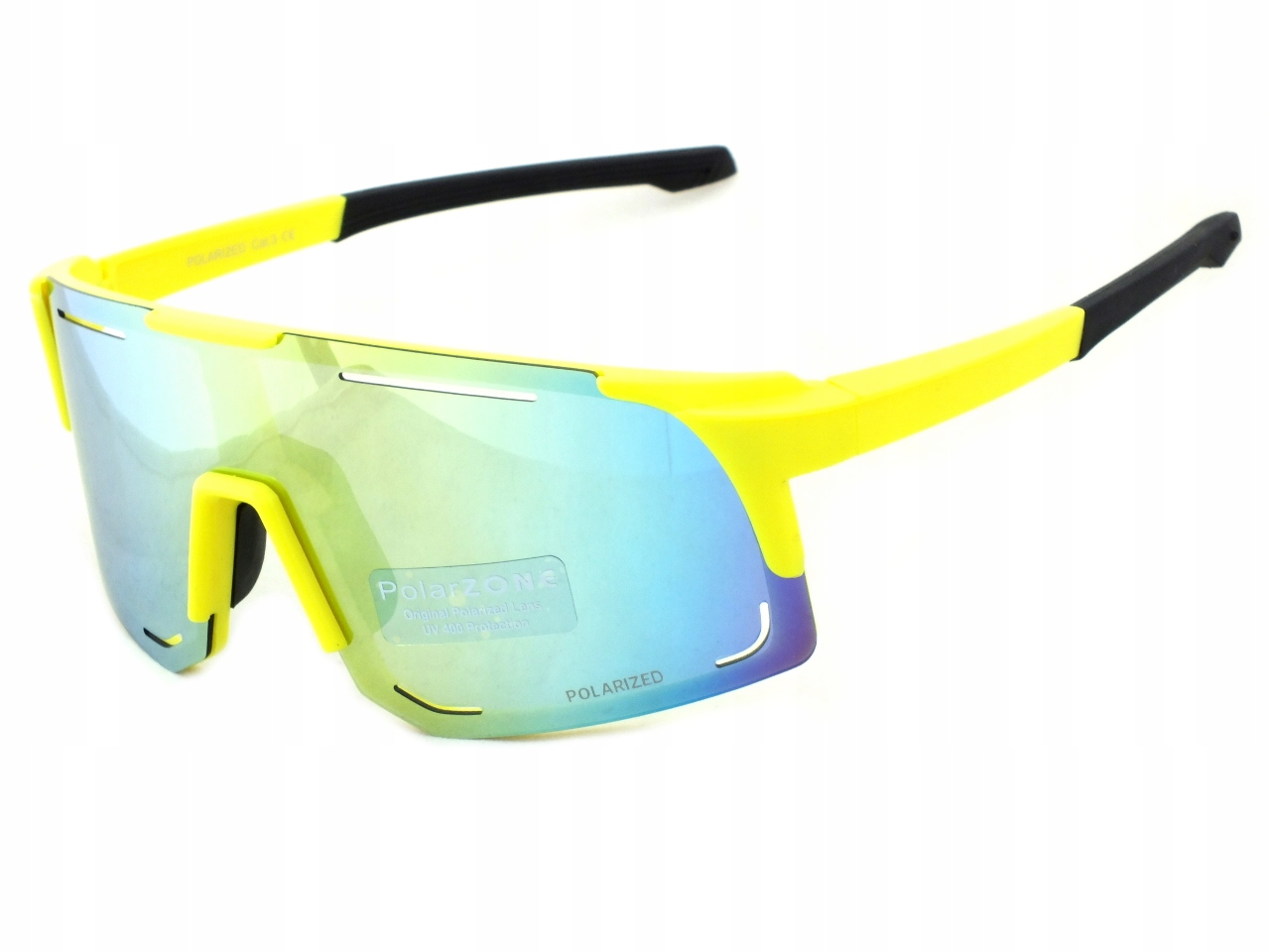 Okulary przeciwsłoneczne PolarZONE z filtrem lustrzanki Na Rower żółte Etui