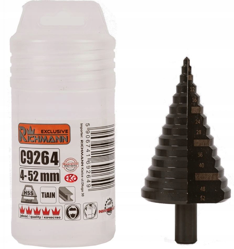 RICHMANN WIERTŁO STOPNIOWE STOŻKOWE 4-52 mm C9264