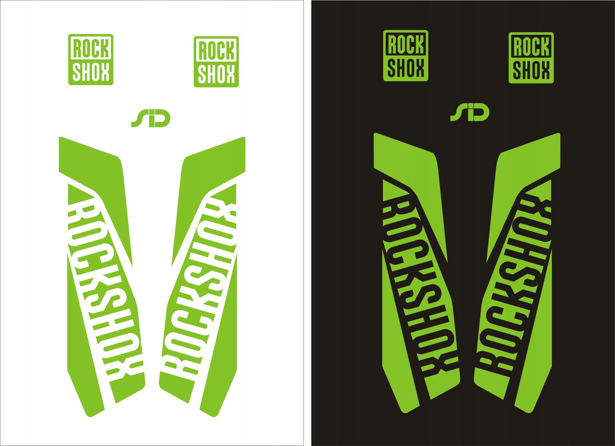 SID ROCK SHOX Naklejka Amortyzator RÓŻNE KOLORY Długość 0 mm