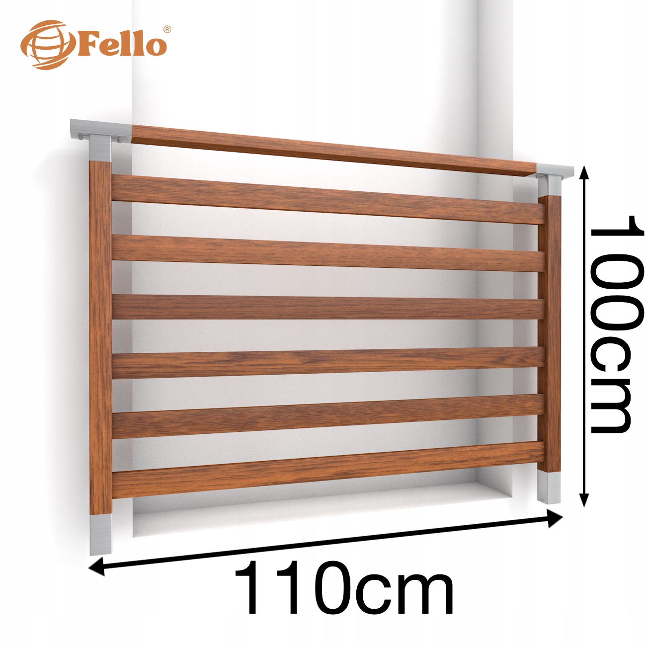 Fusion Francouzský balkon 110 cm Balustrada Derwno