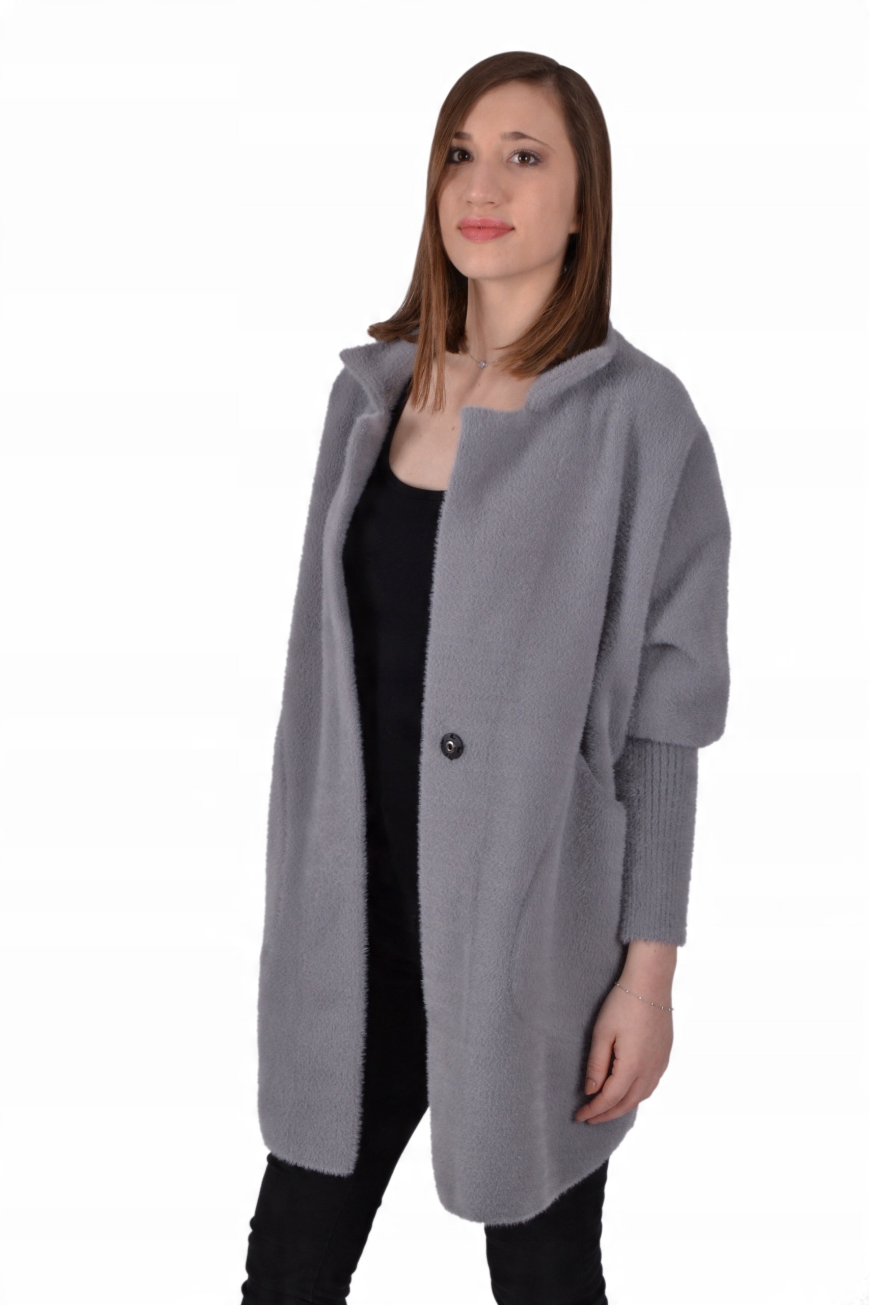 

Płaszczyk damski Alpaka oversize Model Mniejszy