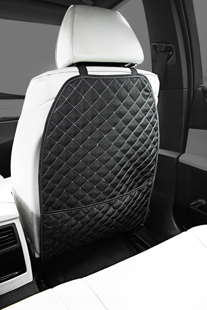 OSŁONA NA TYŁ FOTELA Z KIESZENIĄ PIKOWANA BIAŁA NIĆ MATA OCHRONNA POKROWIEC Marka Agmi