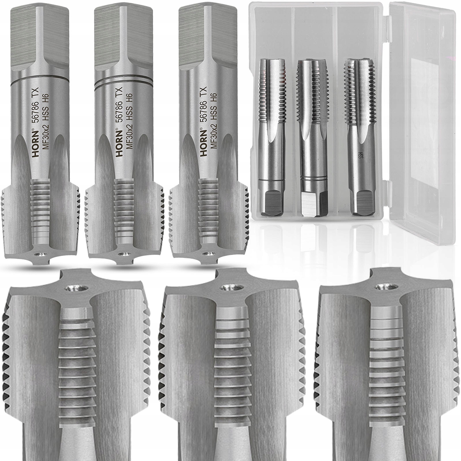 Závitník M30 Hss Závit MF30x2.00 mm Komplet 3ks Sada Závitníků