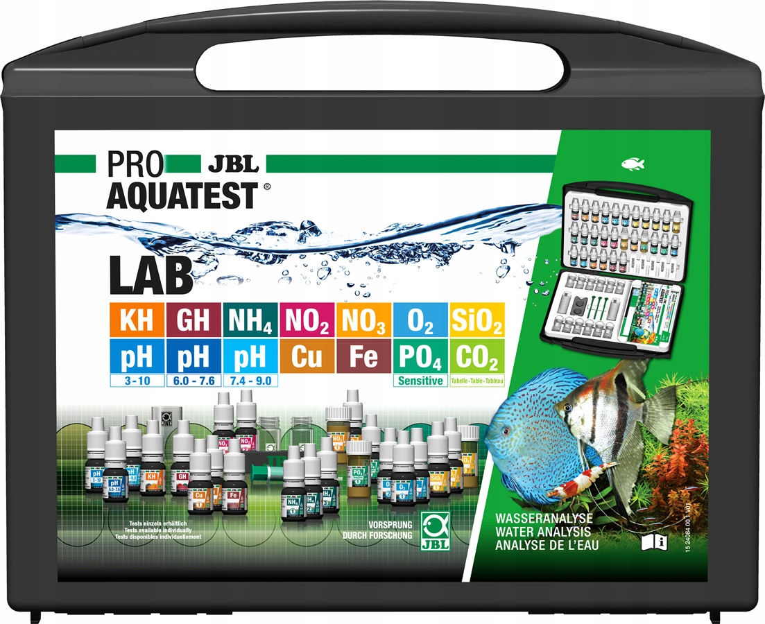 Jbl ProAquaTest Lab Testy Zestaw 14szt Walizka