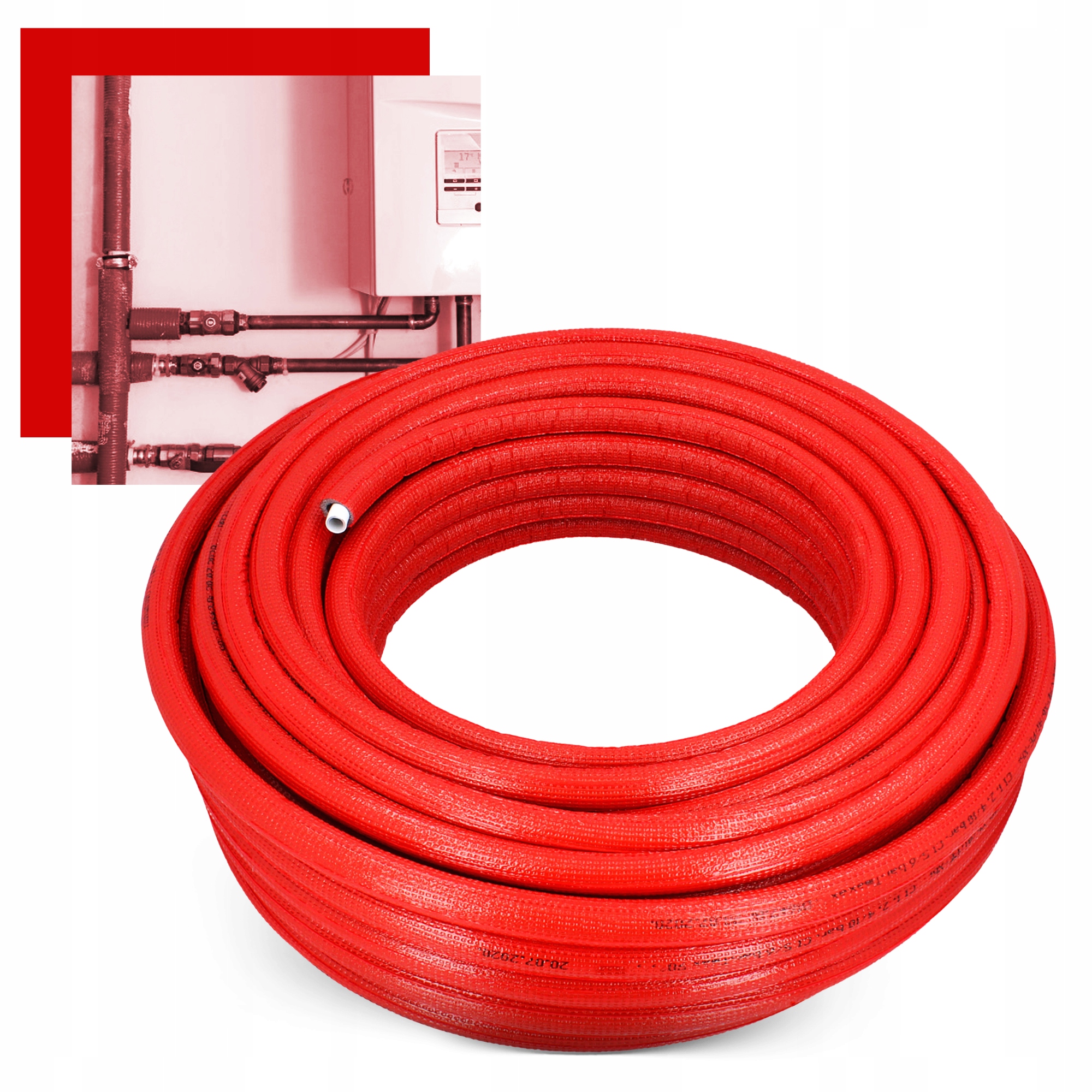 Rura Wielowarstwowa PEX/AL/PEX 25x2,5 Otulinie Otulina 50 m Wody Podłogówki Długość 50 m