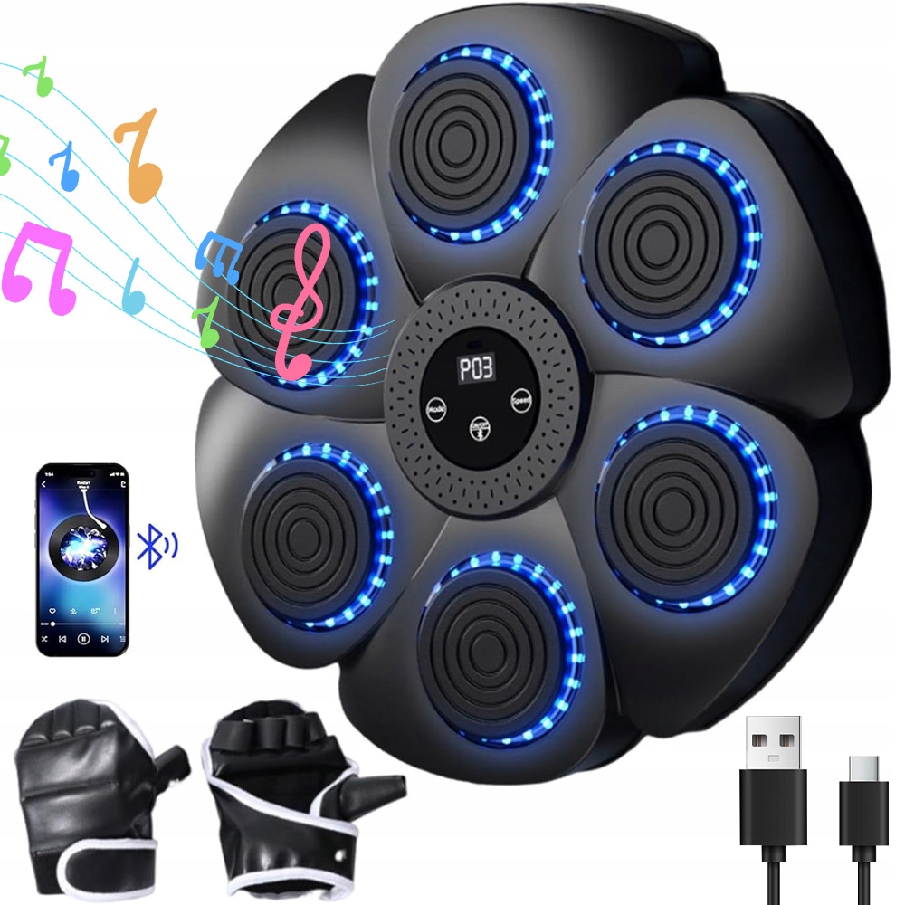 Hudební Boxovací Stroj, Boxovací Trenažér 9 Režimů S Bluetooth Připojením