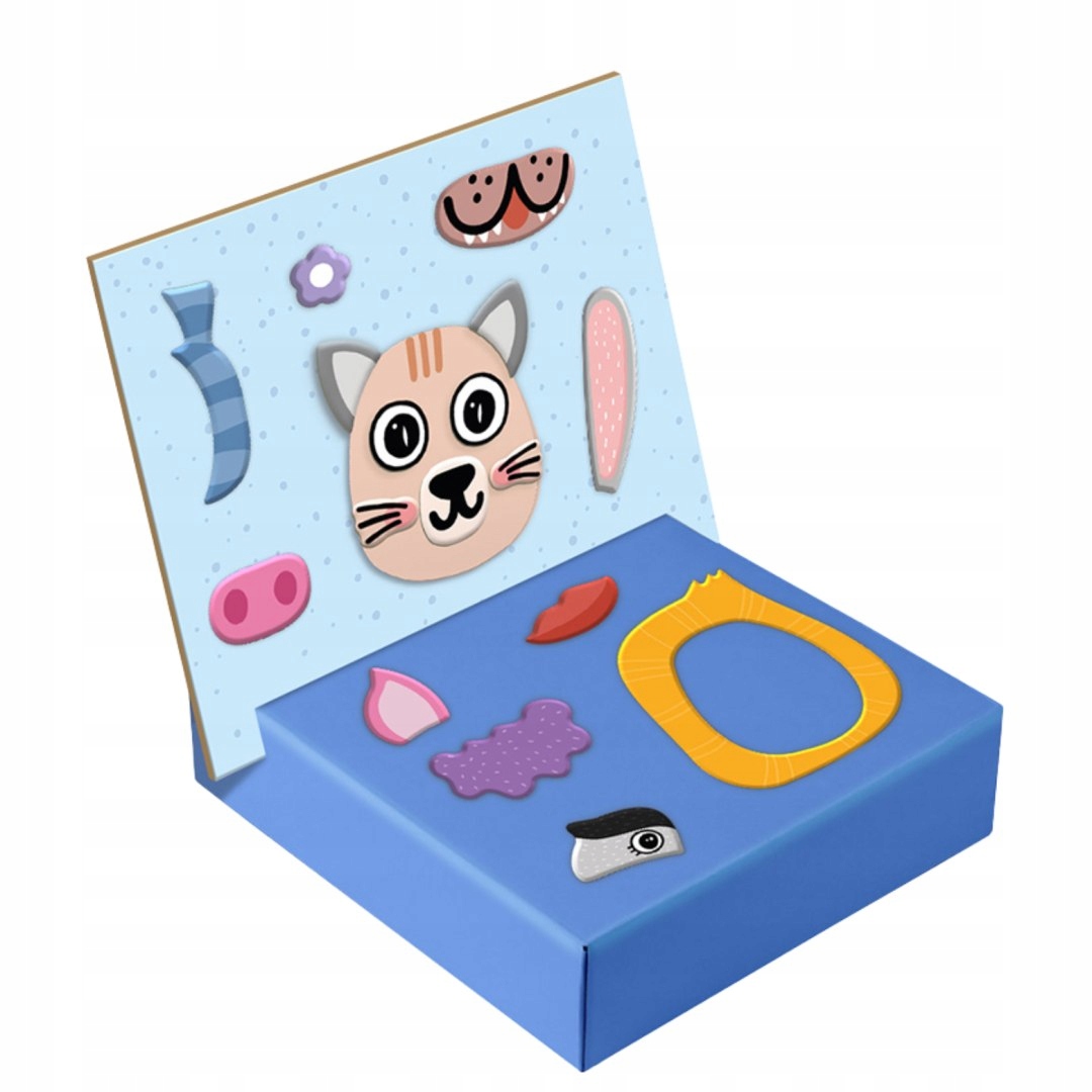 GRA MAGNETYCZNA EDUKACYJNA "ZWIERZĘCE TWARZE" KOLOROWY ZESTAW 77 Kod producenta 200209