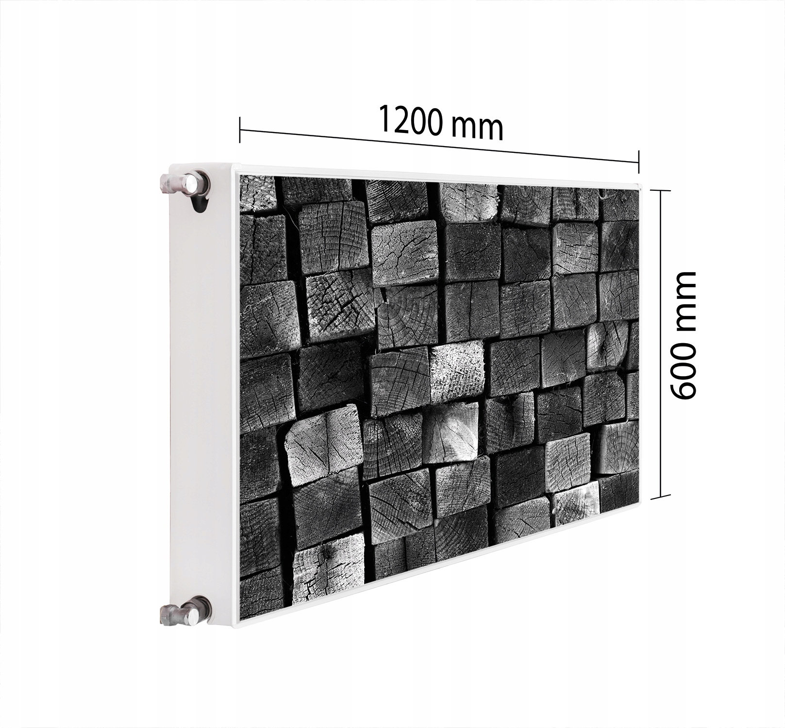 Maskovač Kryt Radiátoru 120x60 Dřevo Podložka Magnet