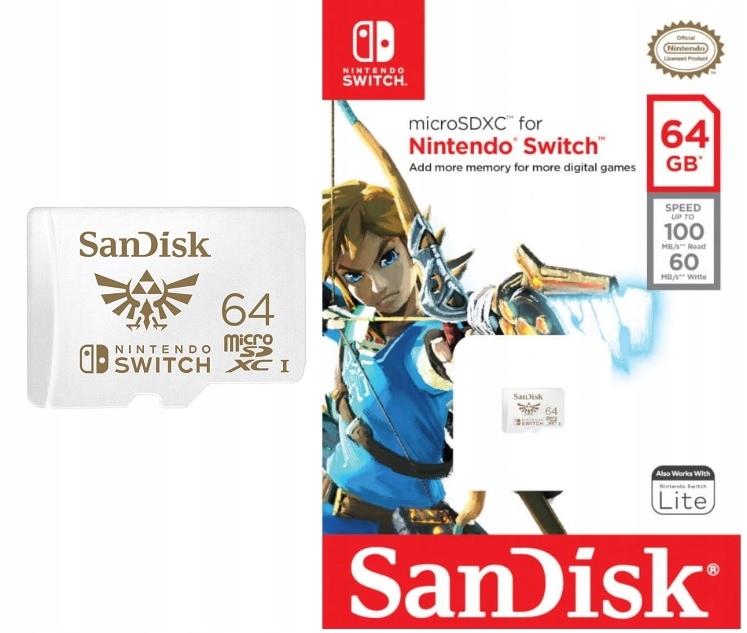 Karta Pamięci Zelda Micro Sdxc 64 Gb Nintendo