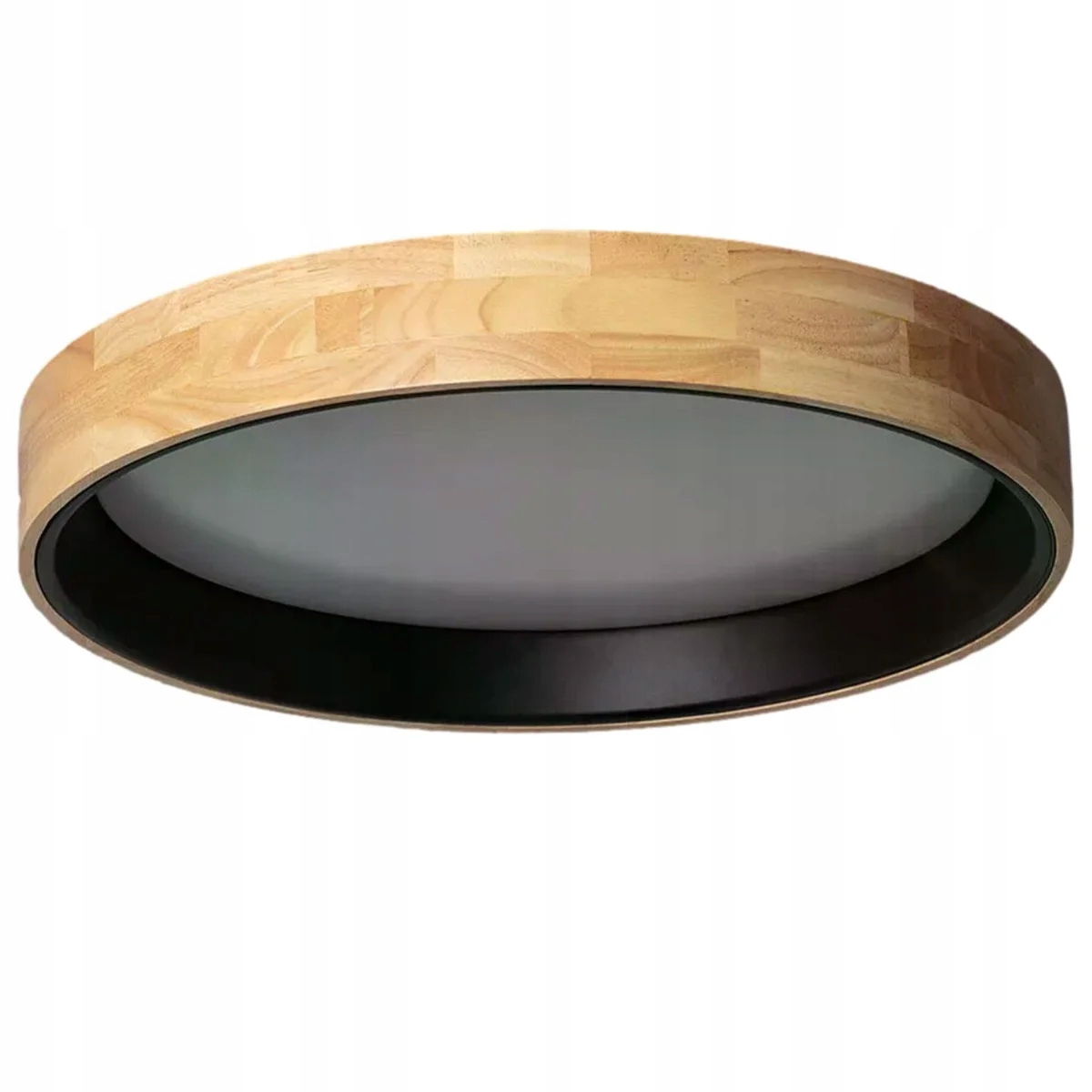 Led stropné svietidlo svietidlo drevené, čierne, hnedé, okrúhle, 60 cm, Abruzzo