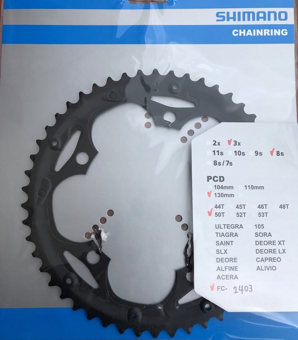 Tarcza mechanizmu korbowego Shimano Claris FC-2403 50T czarna stal