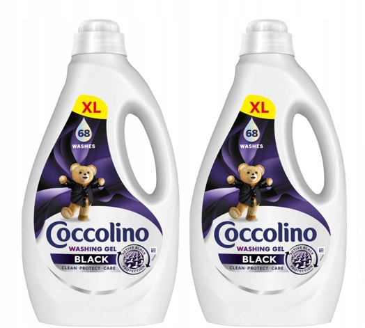 Zestaw: 2X Coccolino XL Żel do prania czarnych i ciemnych tkanin 2,72 l (68