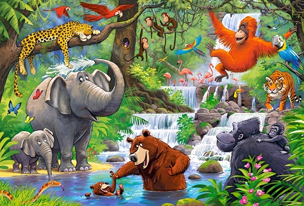 

Puzzle Maxi 40 Zwierzęta Dżungli Trgrys 4+ Castor