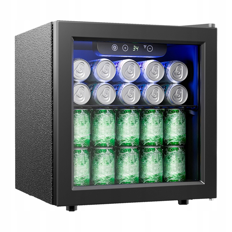 Euhomy BR001-55 Chladiaca vitrína Chladnička na nápoje 37L Led podsvietenie