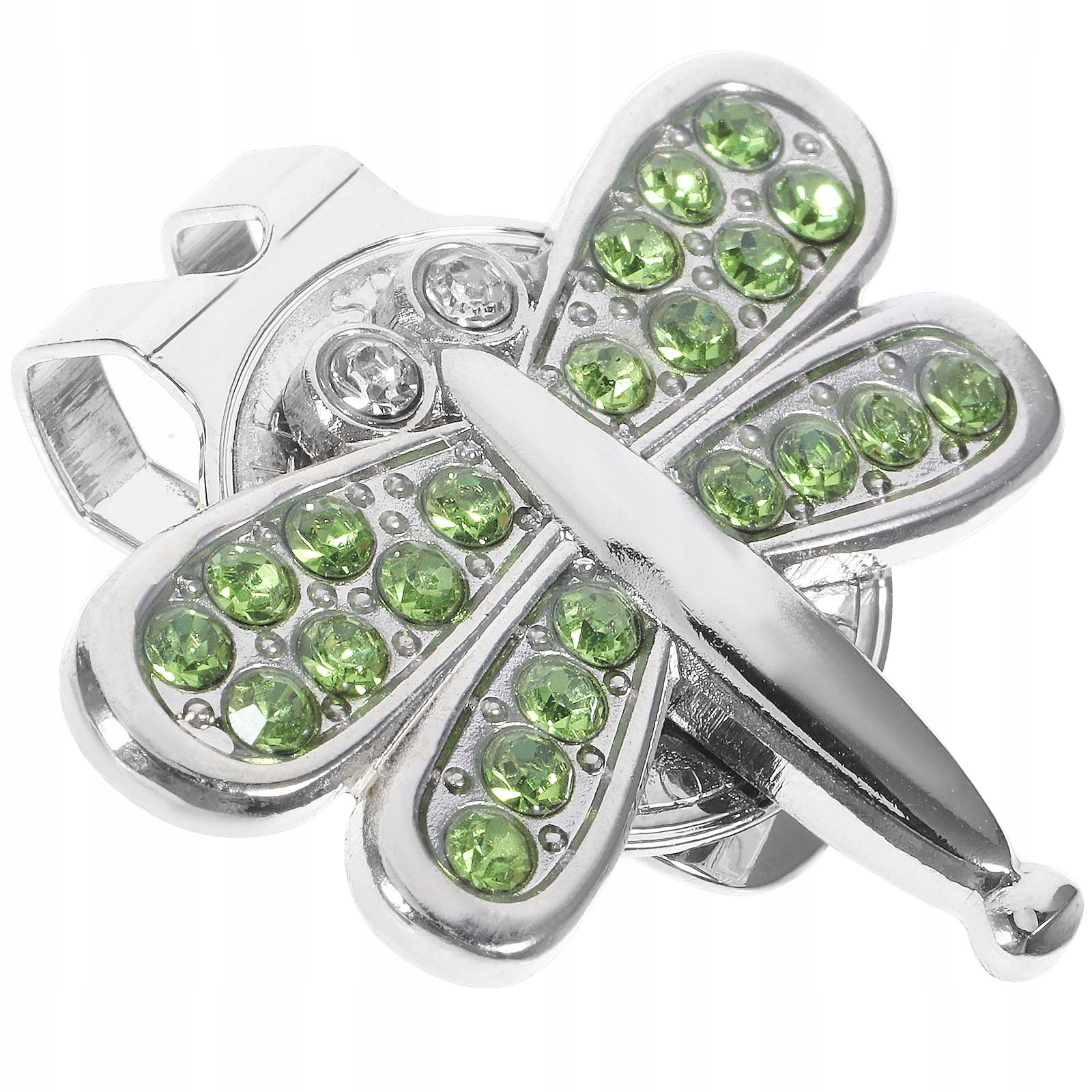 Stylowy Klips Do Kapelusza Z Zielonym Markerem Golfowym