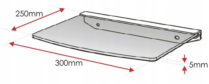 Uchwyt pod Telewizor Półka Szklana RTV na Dekoder Marka Red Eagle
