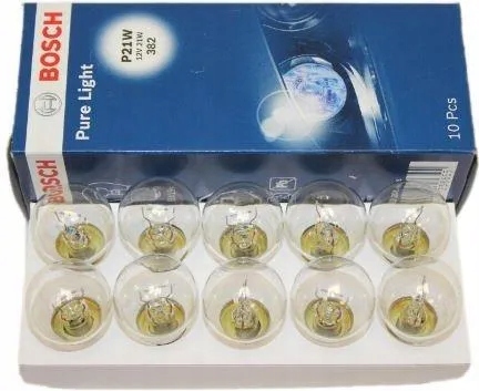 10x Żarówka Bosch Pure Light 12V 21W P21W 10 sztuk