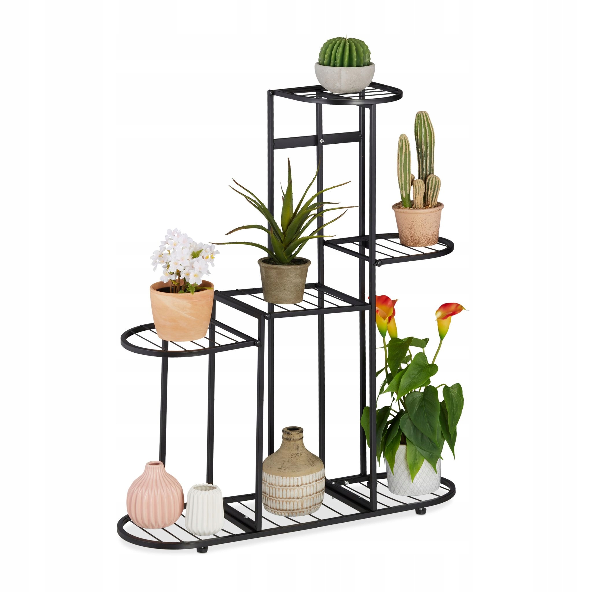 Kovový stojan na kvety RD8826 čierna