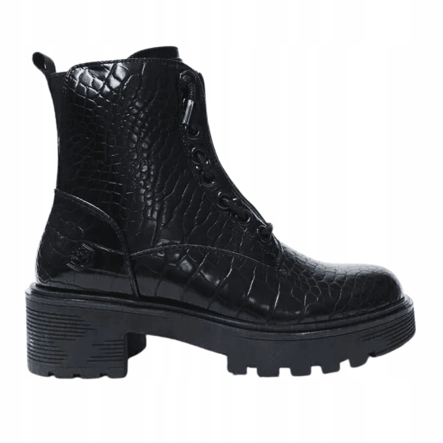 Dámské kotníkové boty Lumberjack černé kožené eko kůže turistické boty vel. 36