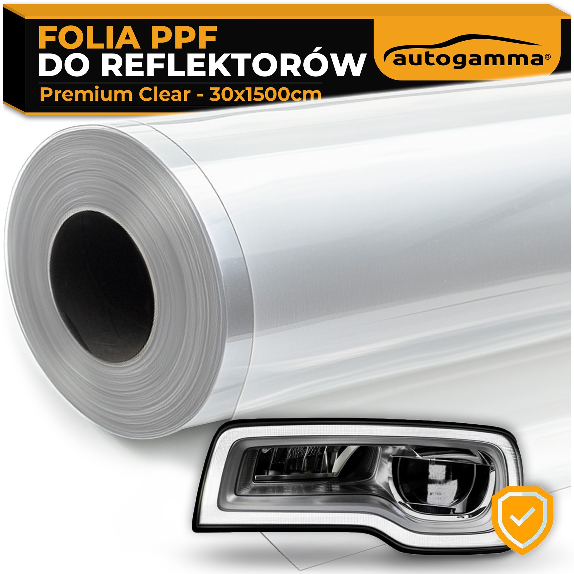 Fólie Ppf na ochranu světlometů Premium Clear 30 cm x 15 m