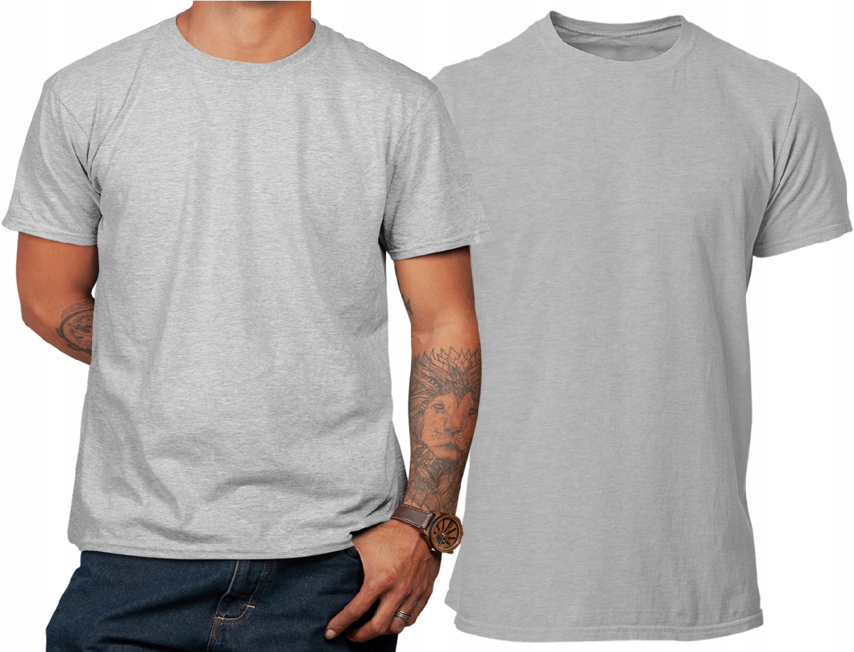 

T-shirt Koszulka męska Bawełna 180g Szara M