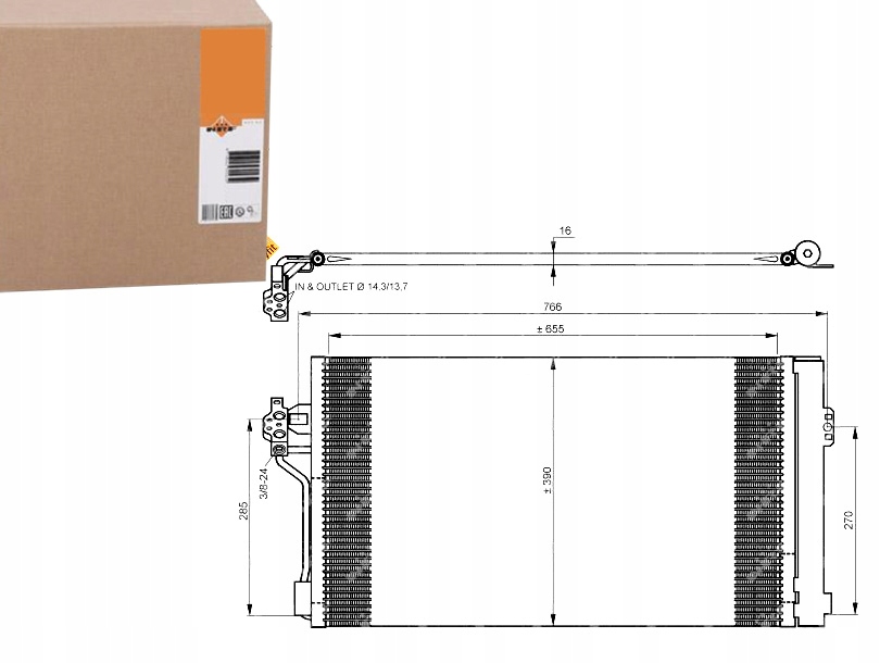 Chladicí Kondenzátor Klimatizace Nrf 43095 120ME12