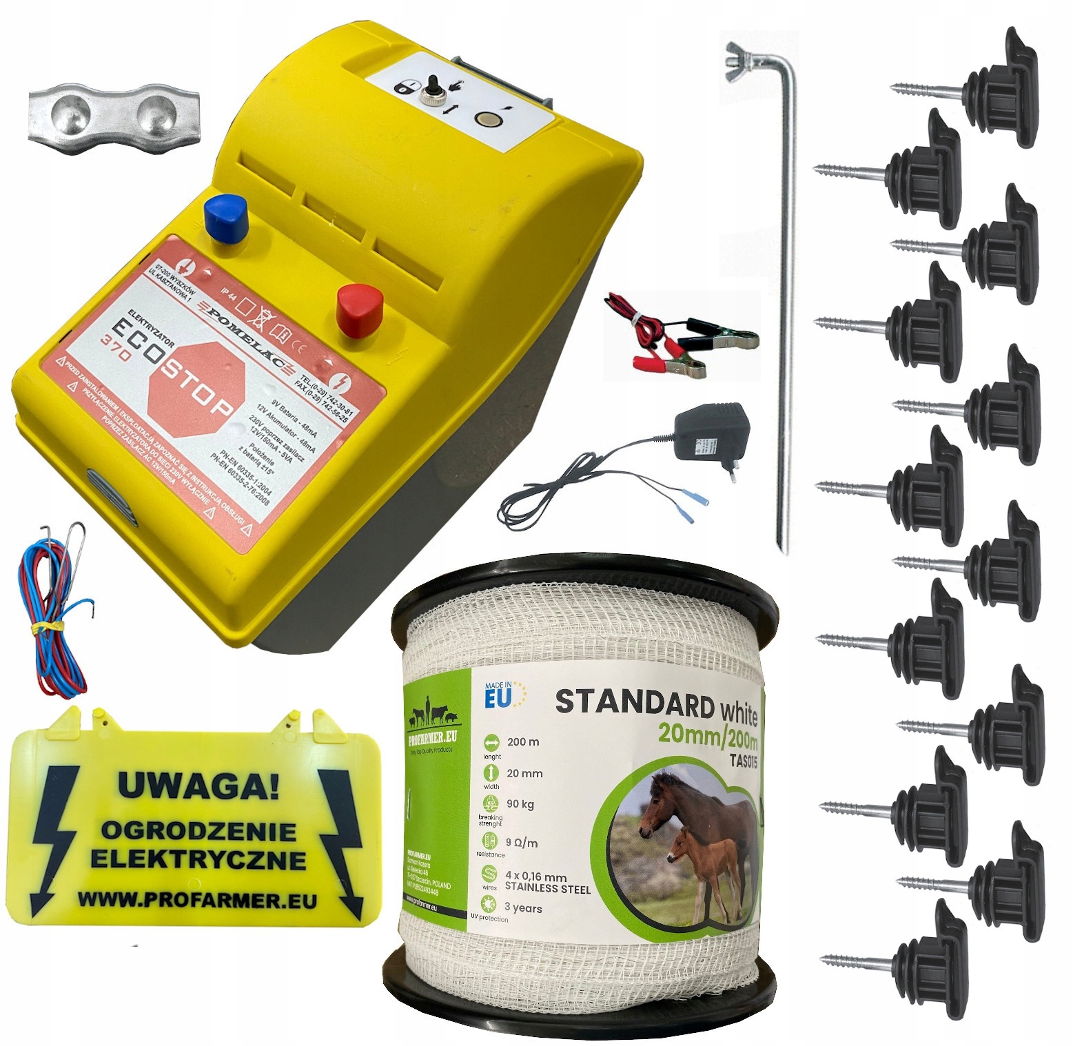 

Zestaw kompletny pastuch elektryczny na koń konie