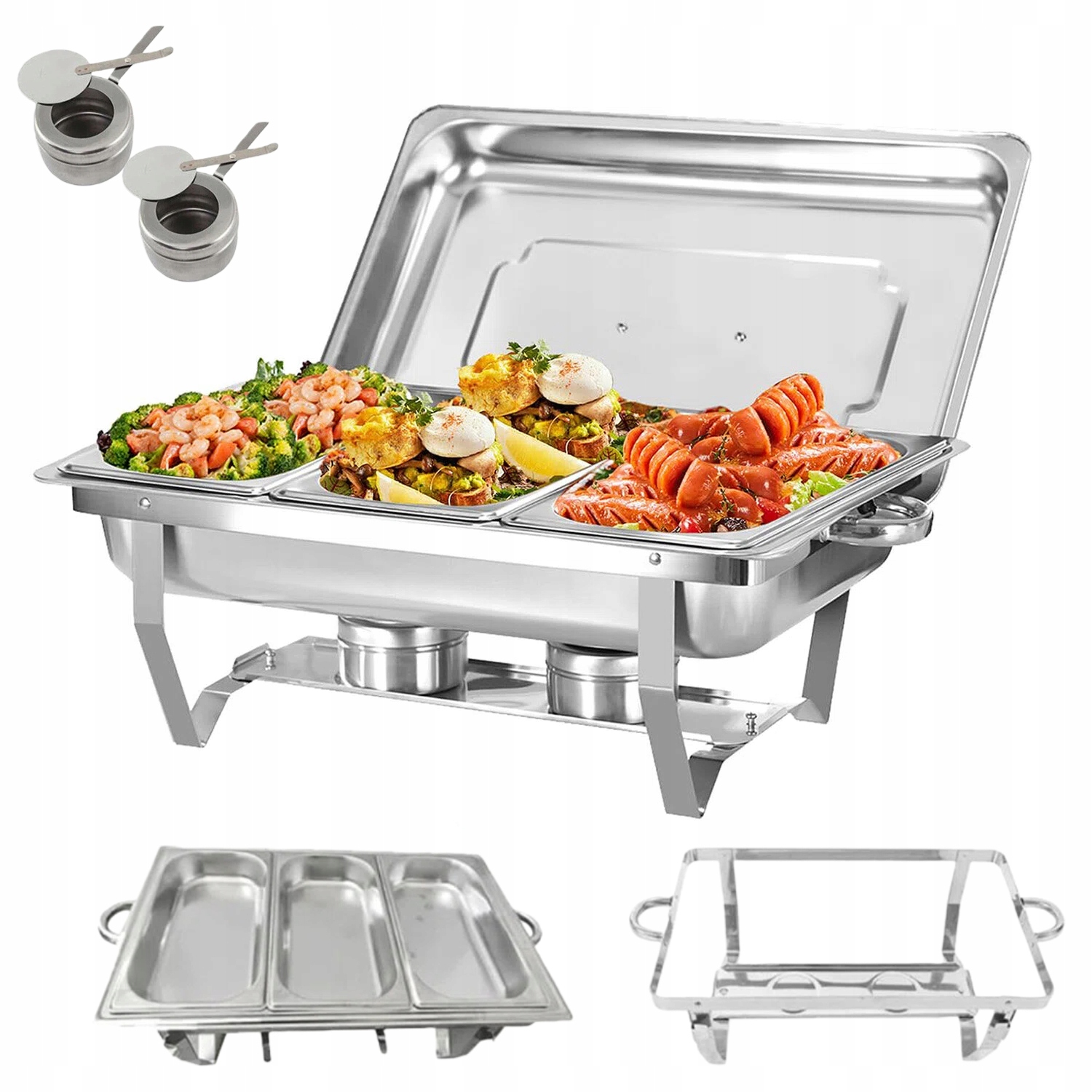 Ohřívač Nerezová Ocel Gn 1/3 Pro Gastronomické Pokrmy 9 L