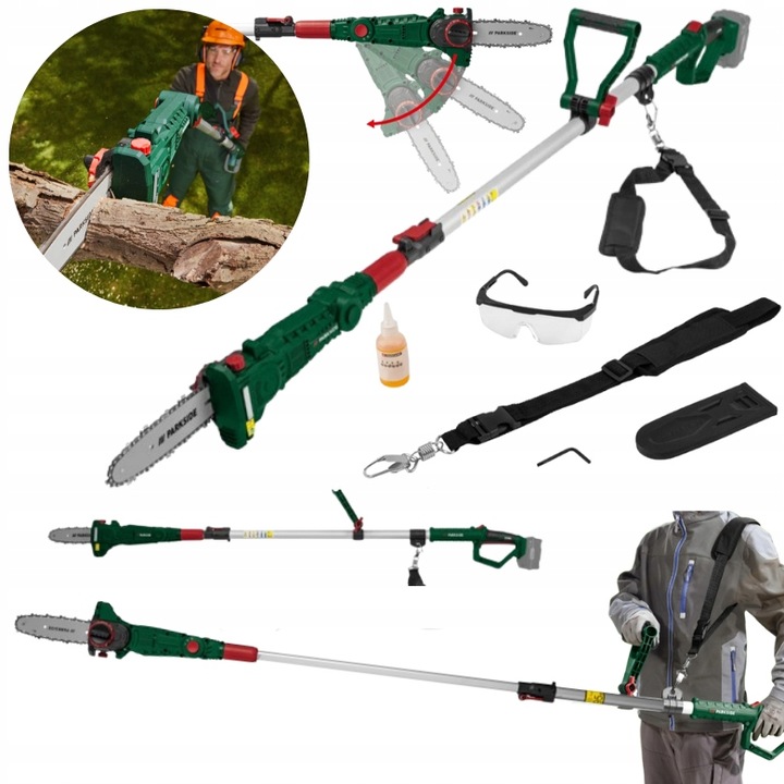 Pilarka Piła Podkrzesywarka Akumulatorowa 20V Parkside Pahe 20-Li E5