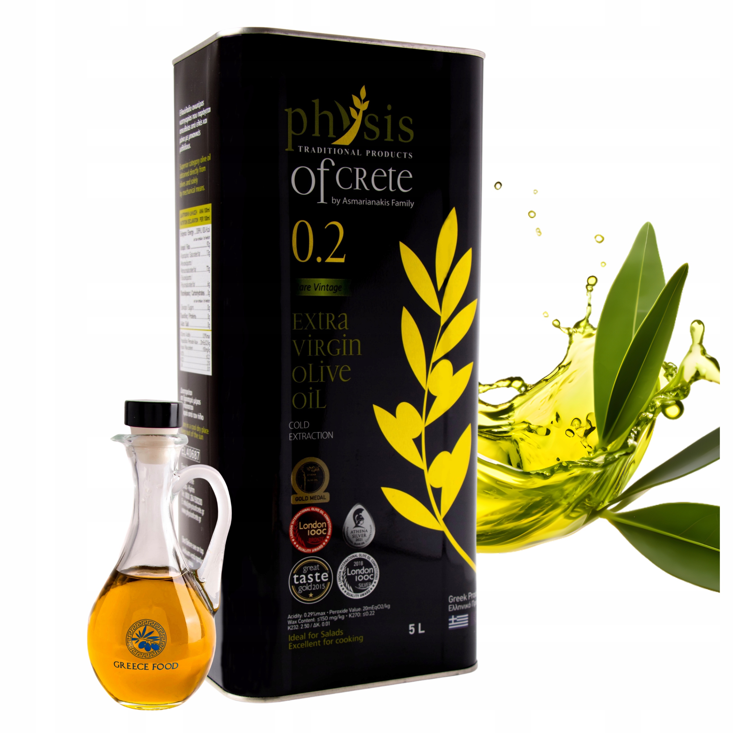 Oliwa z Oliwek Extra Virgin 5L Grecka Physis of Crete 0.2 data do 30/01/28