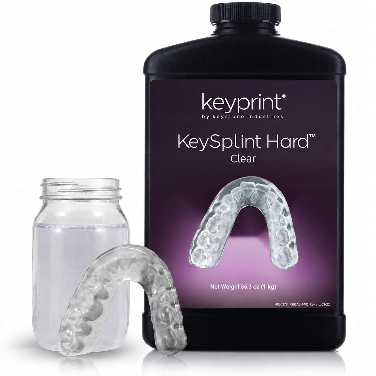 Živica KeyPrint KeySplint Hard Clear 1 kg Ortodontické návleky