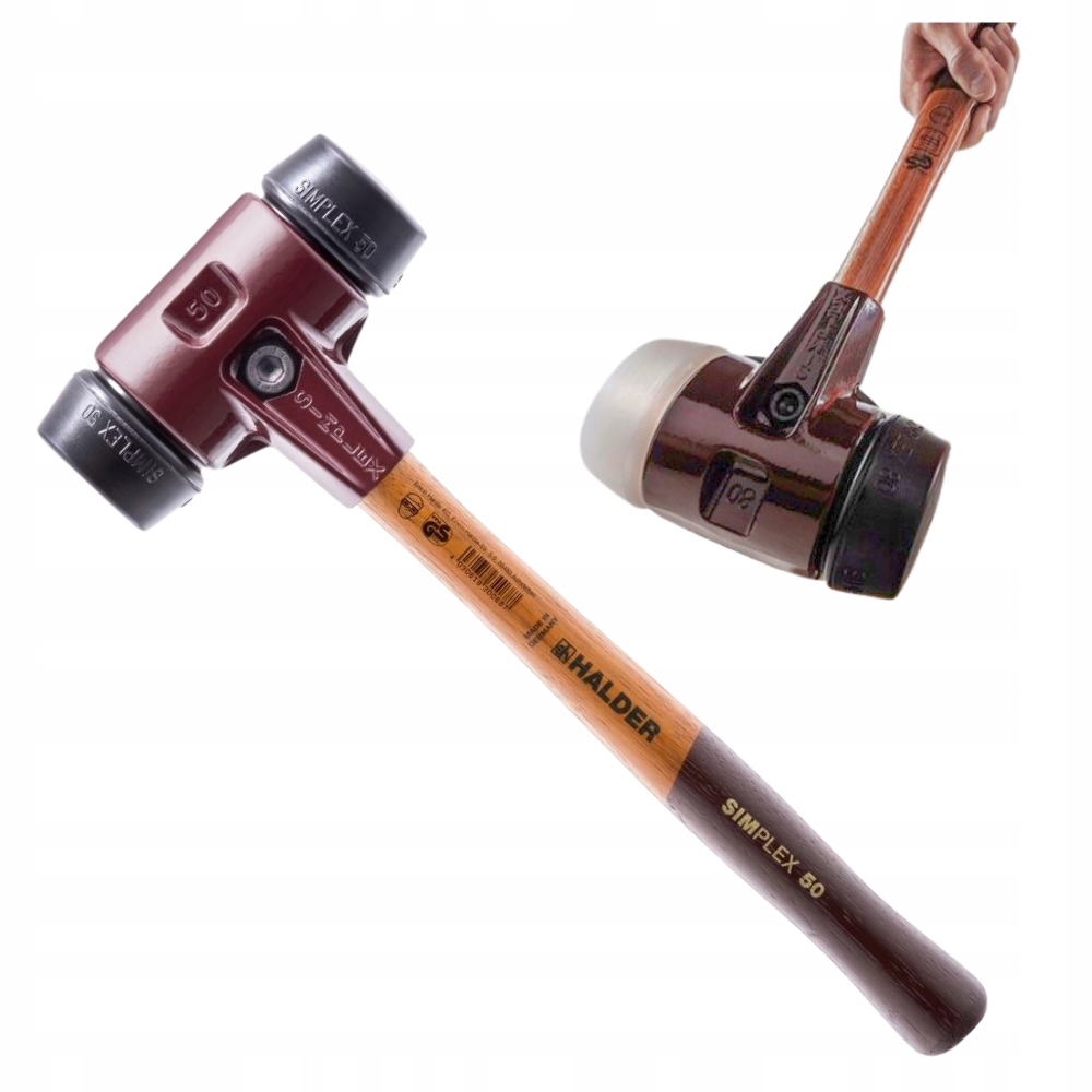 Gumové kladivo Brukarský 30 mm Simplex pro obrubníky Obuchy Halder